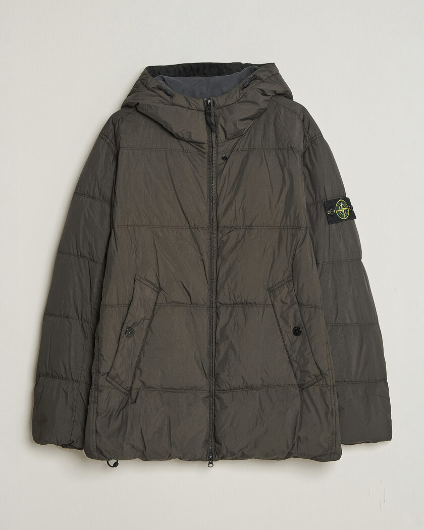 Stone Island Crinkle Reps Padded Hood Down Jacket Grey – Grå