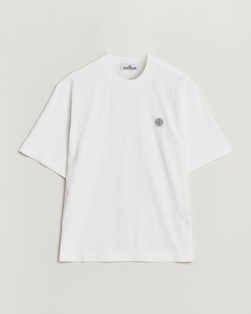 Stone Island Combed Organic Cotton T-Shirt White – Hvid