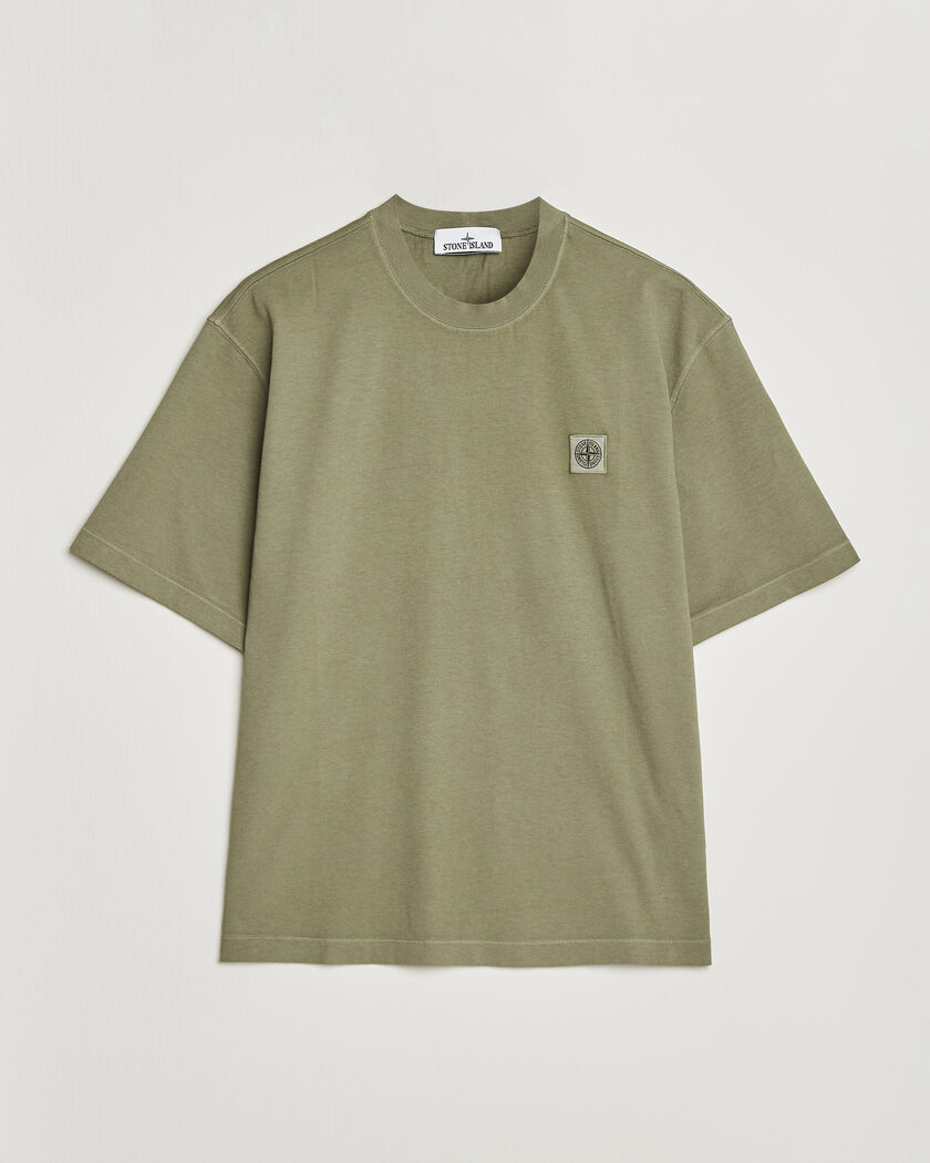 Stone Island Combed Organic Cotton T-Shirt Miltary Green – Grøn