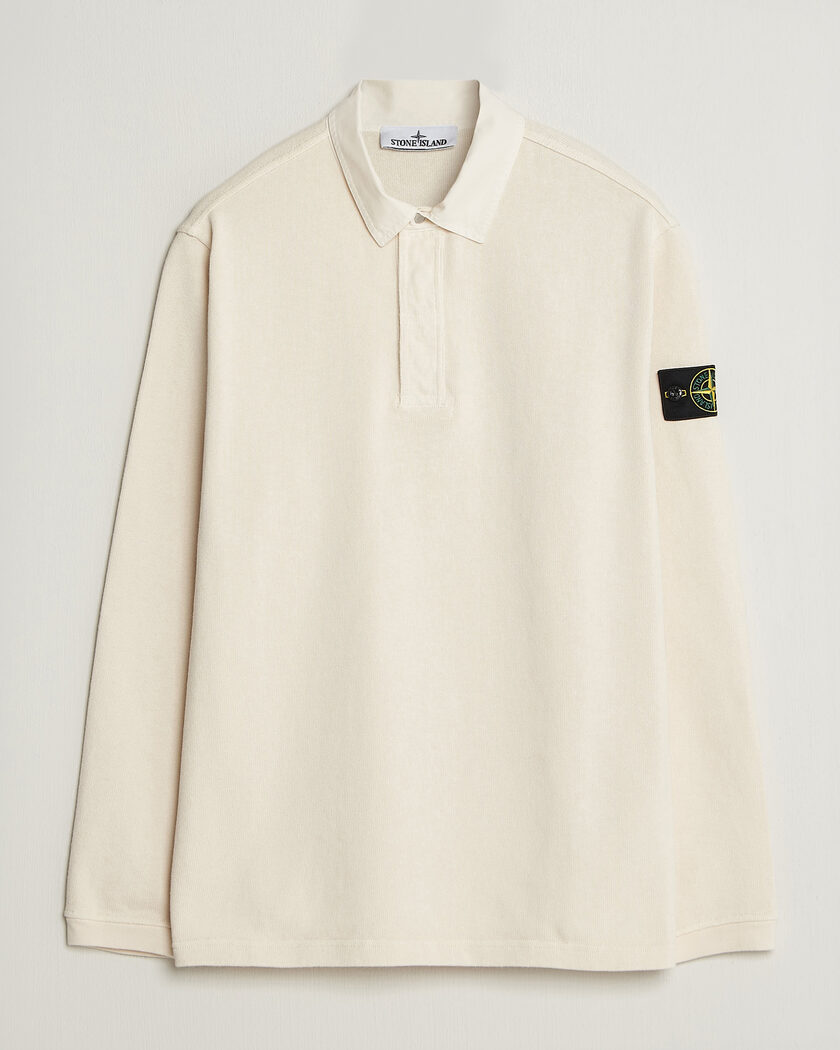 Stone Island Heavy Cotton Jersey Polo Ivory – Hvid