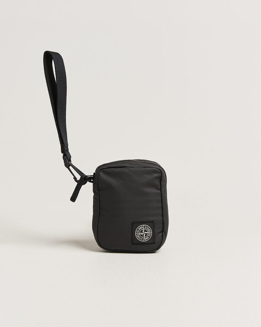 Stone Island Coated Cotton Ripstop Wallet Black – Sort