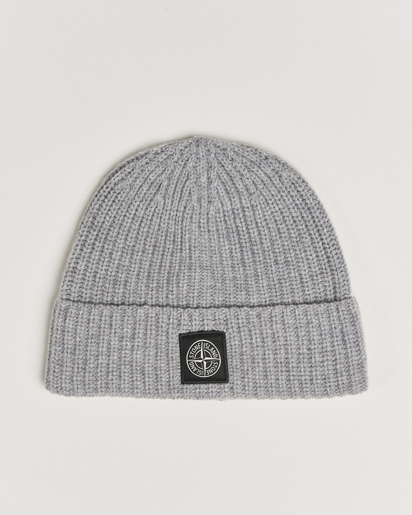 Stone Island Geelong Wool Hat Grey Melange – Grå