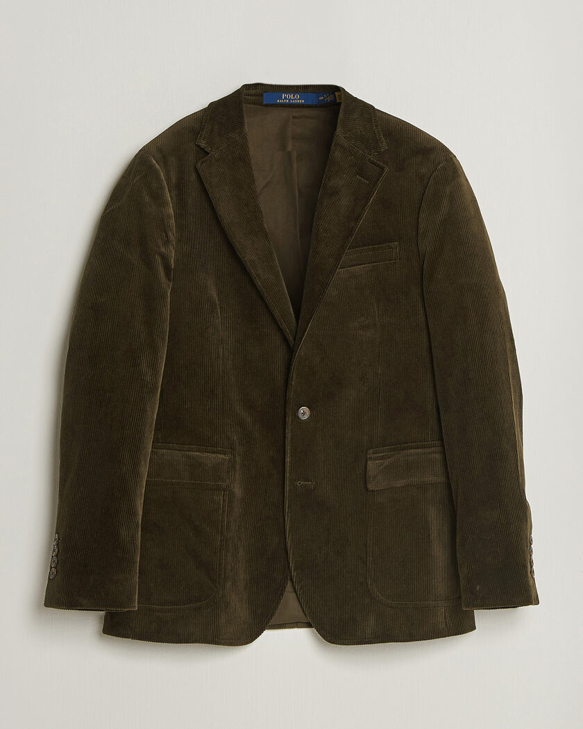 Polo Ralph Lauren Single Breasted Corduroy Sportcoat Fall Olive – Grøn
