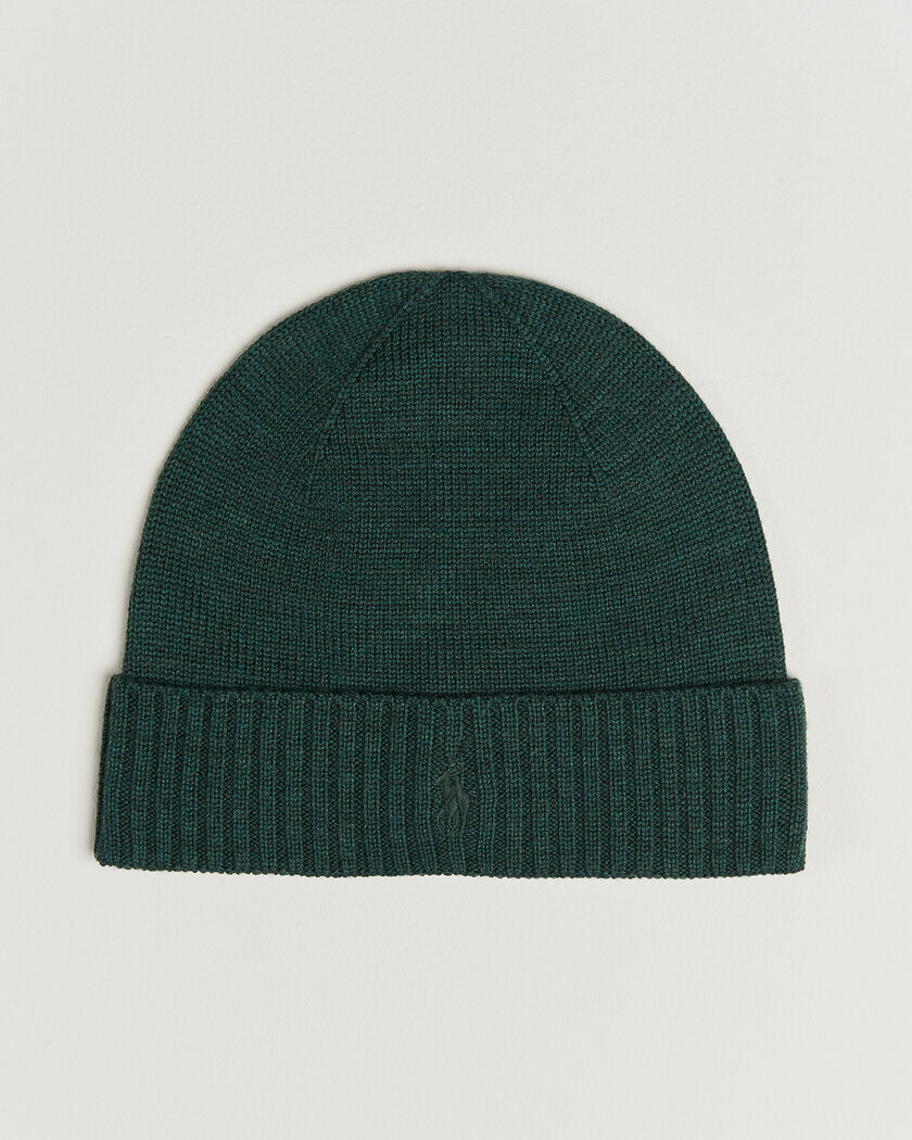 Polo Ralph Lauren Merino Beanie Pine Heather – Grøn
