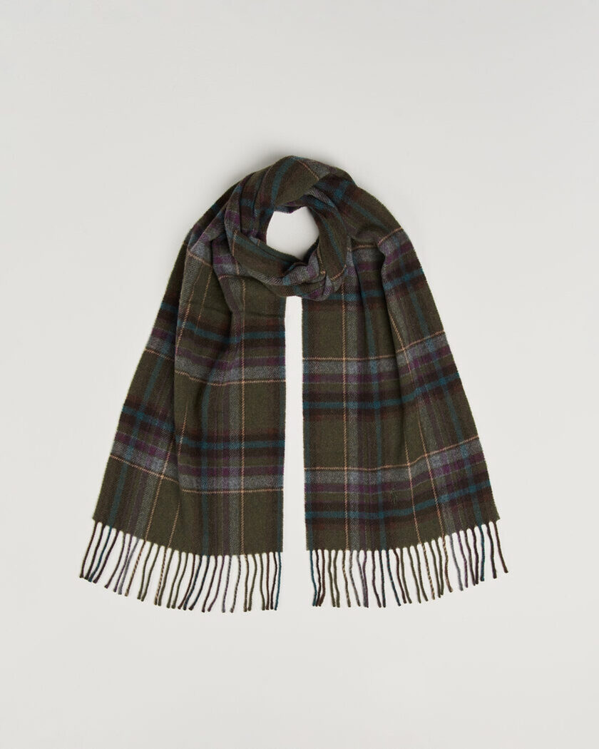 Polo Ralph Lauren Classic Wool Scarf Olive – Flerfarvet