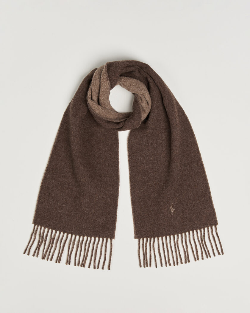 Polo Ralph Lauren Reversible Wool Scarf Nutmeg/Brown – Brun