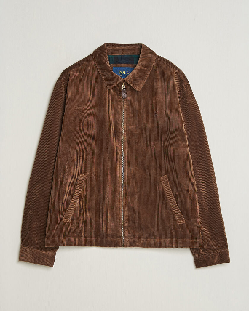  Polo Ralph Lauren Lined Corduroy Windbreaker Pale Russet – Brun