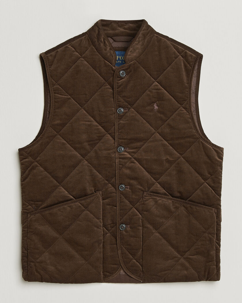 Polo Ralph Lauren Quilted Corduroy Vest Cooper Brown – Brun