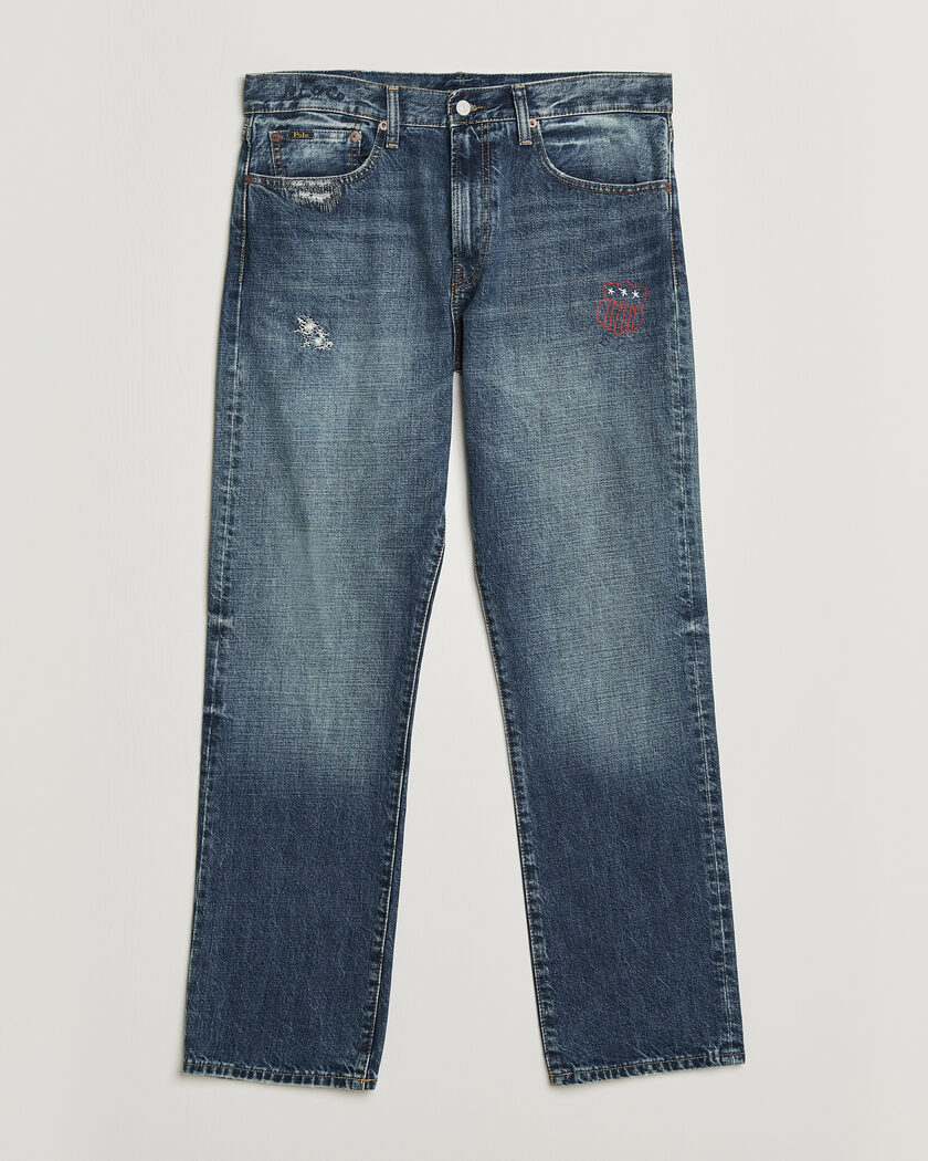 Polo Ralph Lauren Straight Fit Rigid Denim Jeans Rhinebeck – Blå