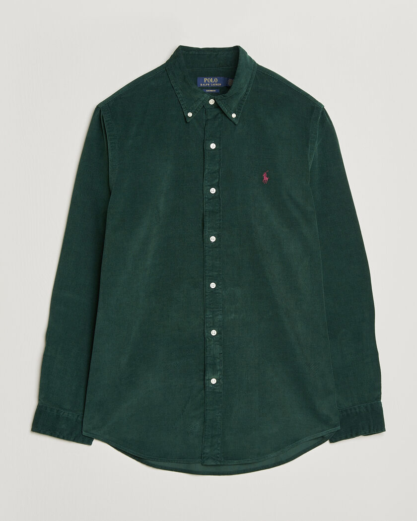 Polo Ralph Lauren Custom Fit BD Corduroy Shirt Moss Agate – Grøn