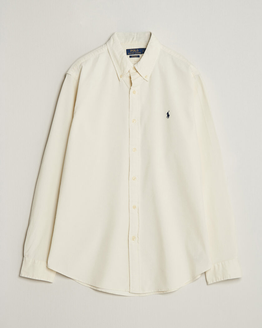 Polo Ralph Lauren Custom Fit BD Corduroy Shirt Clubhouse Cream – Hvid