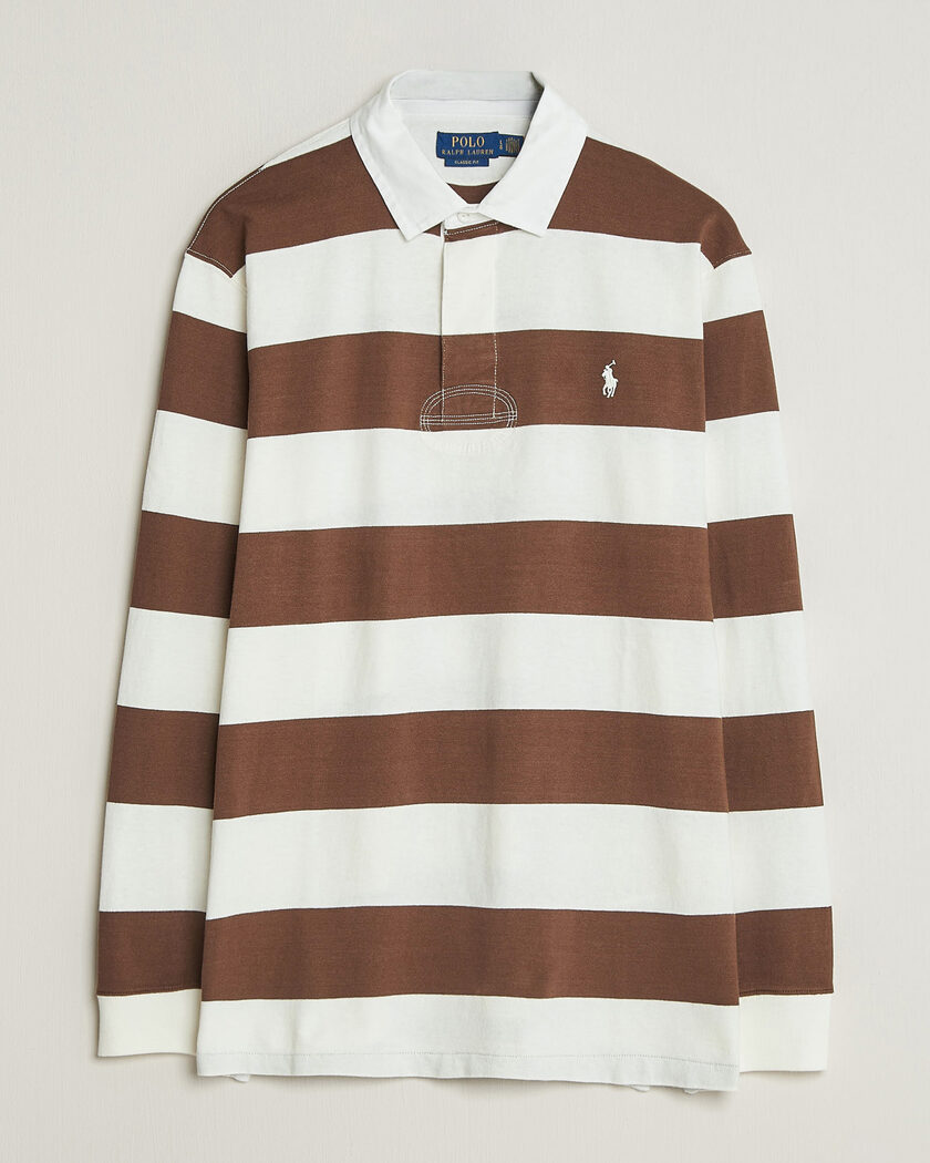 Polo Ralph Lauren Striped Jersey Rugger Cream/Brown – Flerfarvet