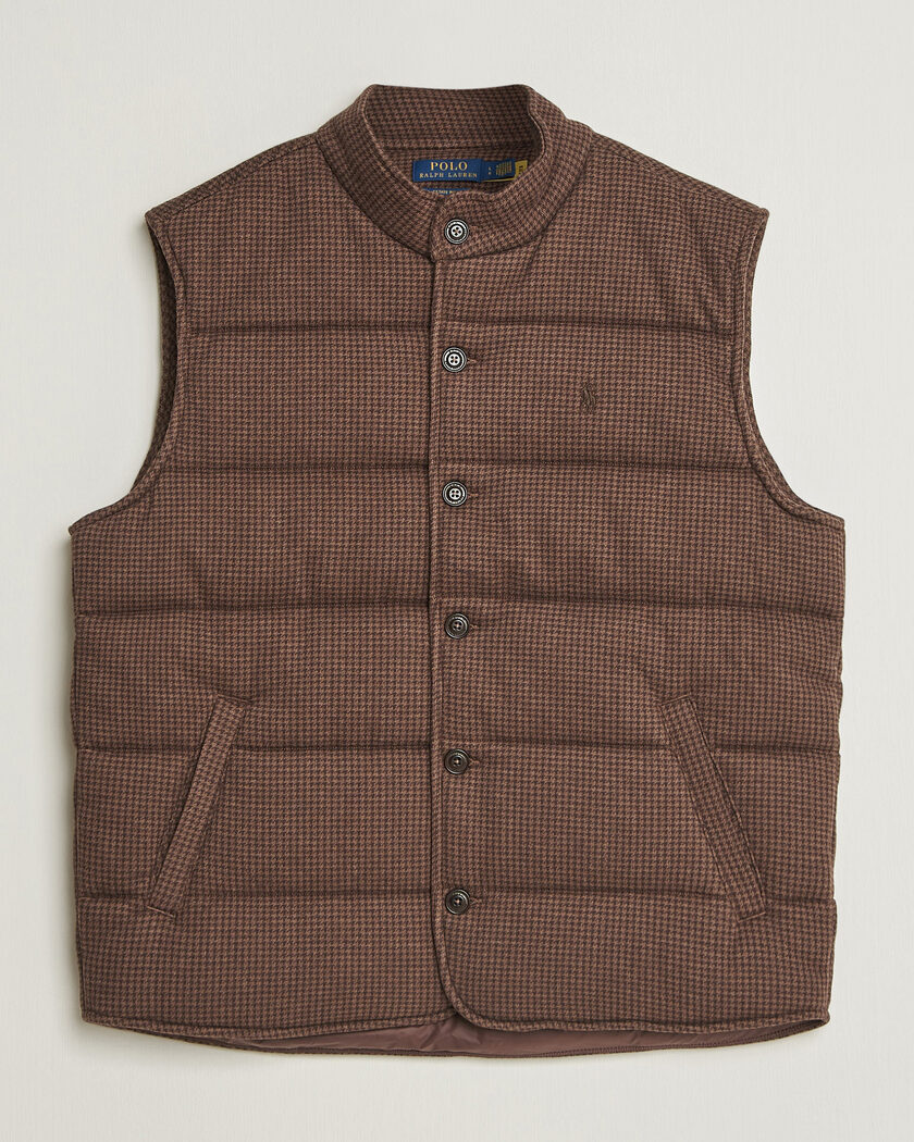 Polo Ralph Lauren Double Knitted Jaquard Vest Nutmeg Brown – Brun