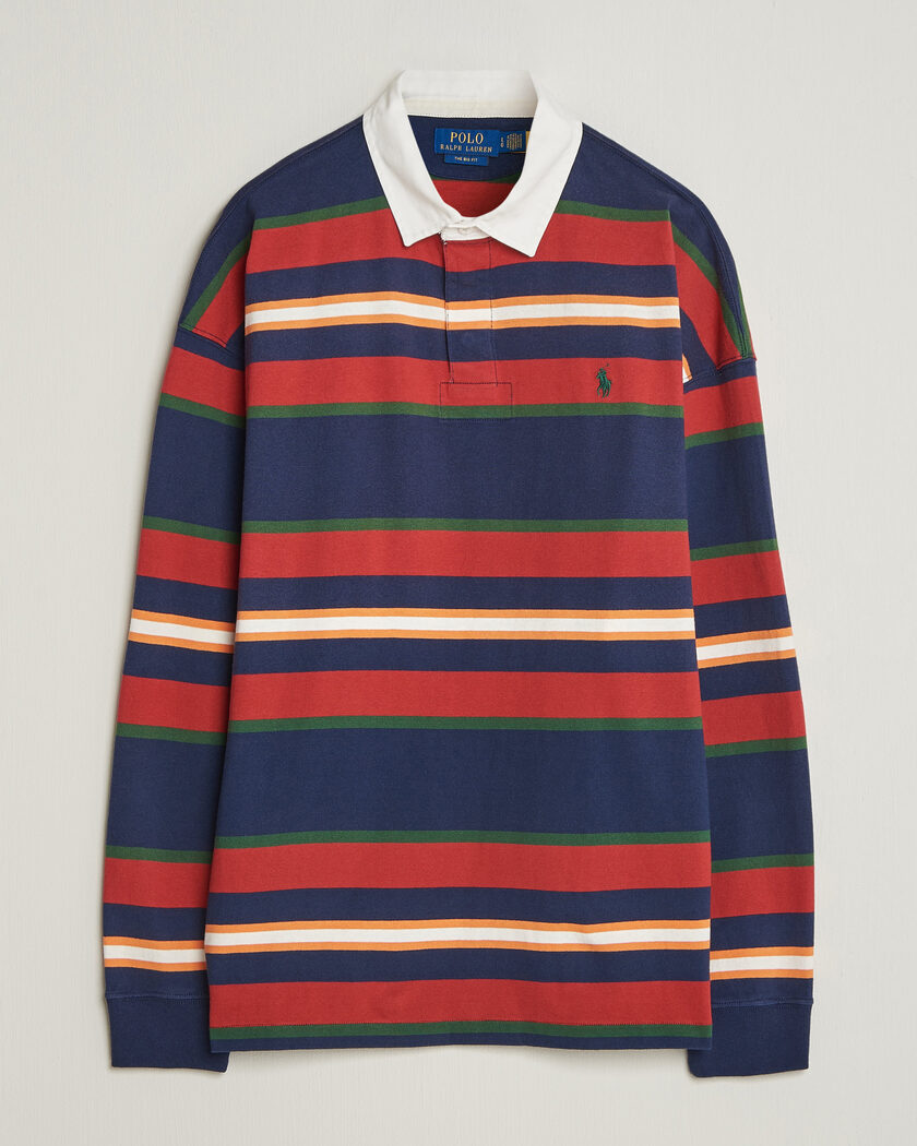 Polo Ralph Lauren Knitted Rugby Pullover Newport Navy Multi – Flerfarvet
