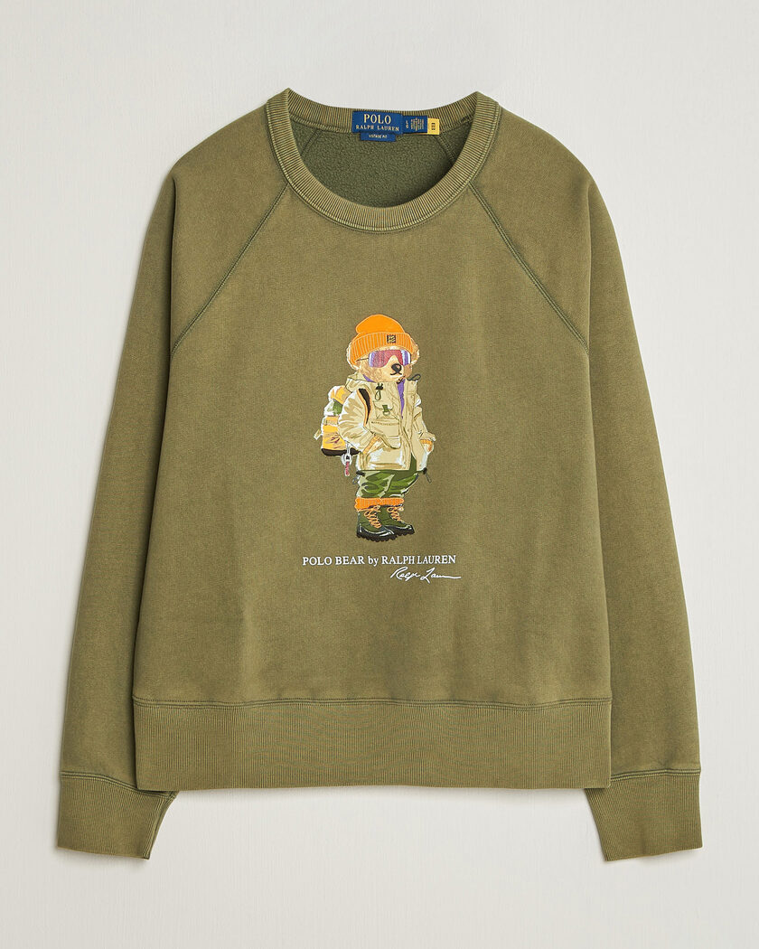 Polo Ralph Lauren Fleece Bear Sweatshirt Cruise Olive – Grøn