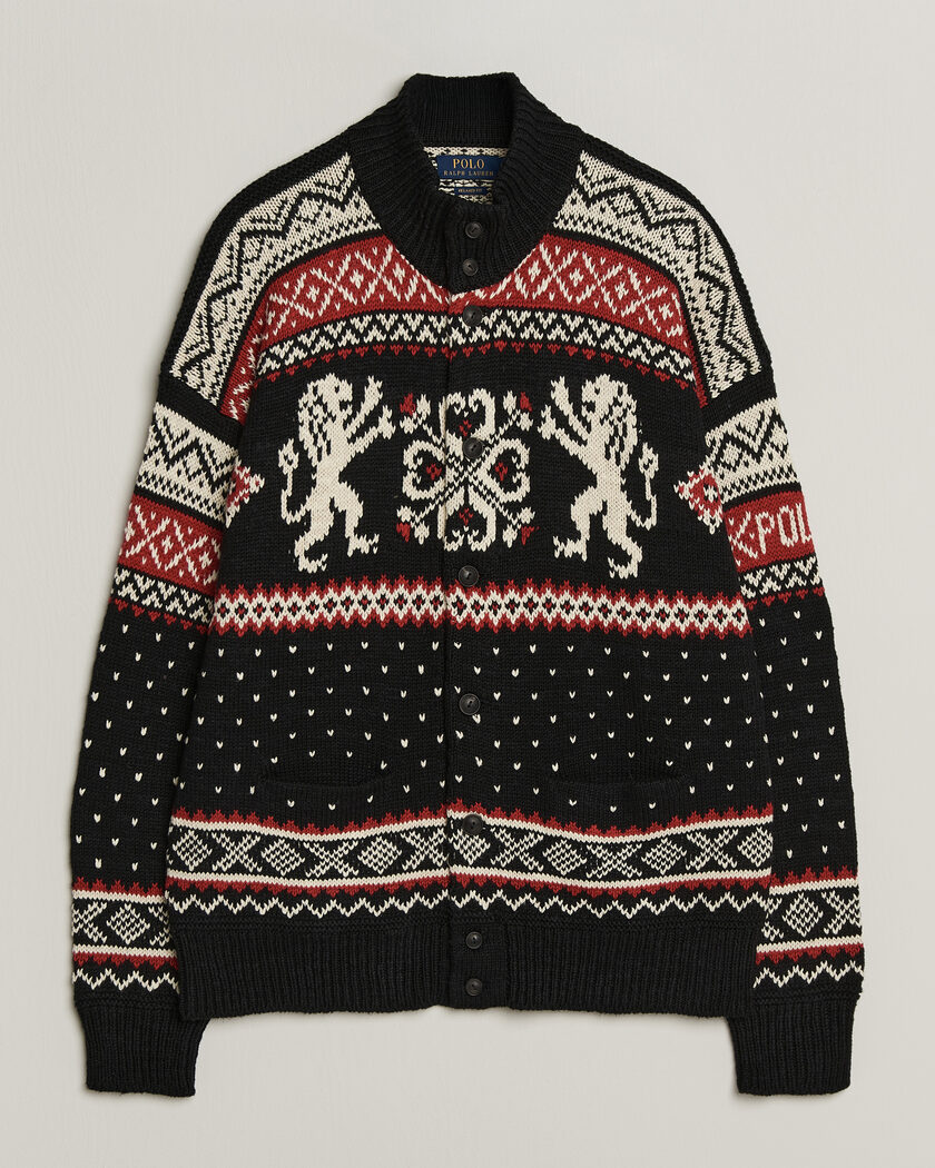 Polo Ralph Lauren Cotton/Cashmere Cardigan Black Combo – Sort
