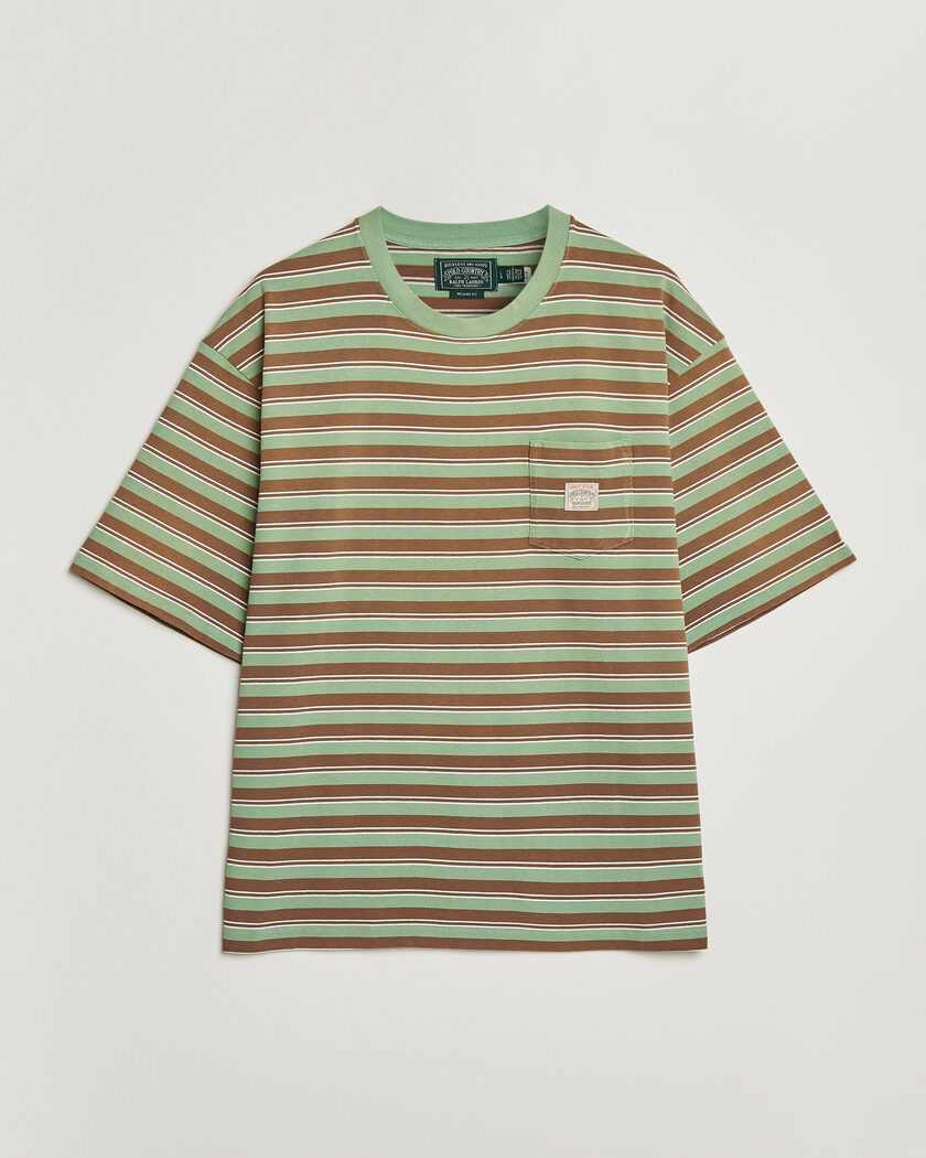 Polo Ralph Lauren Relaxed Fit Striped T-Shirt Outback Green – Brun