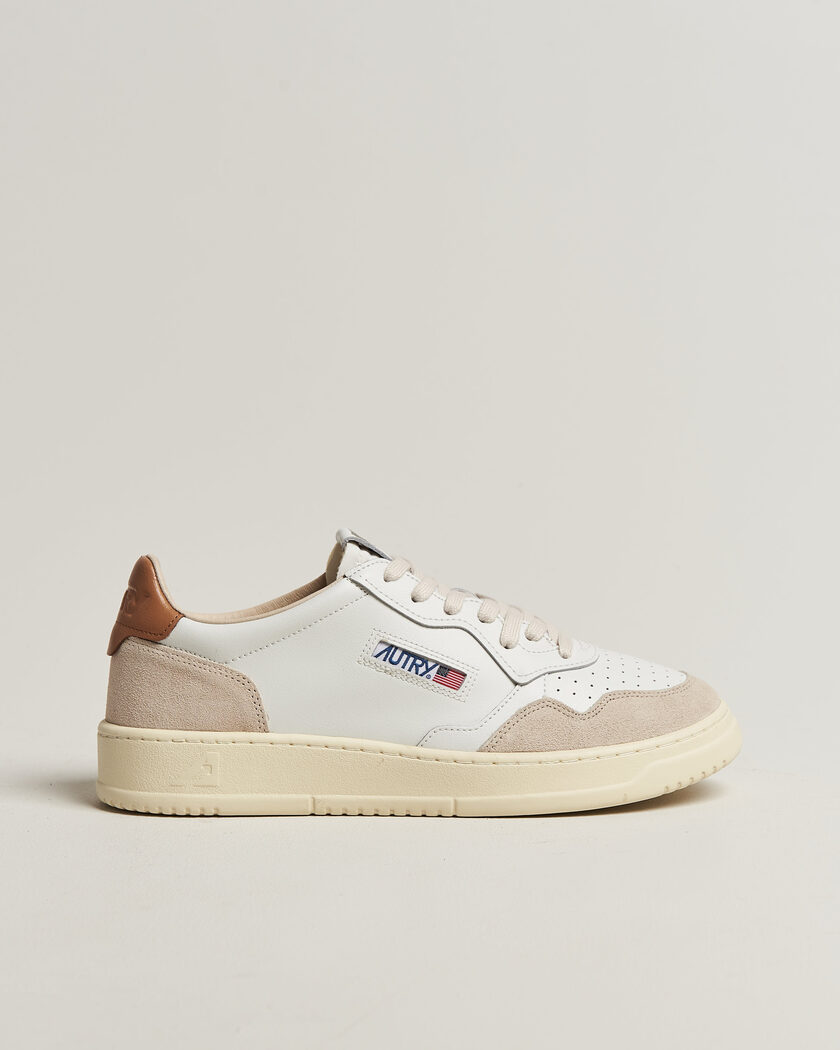Autry Medalist Low Leather/Suede Sneaker White/Lion – Hvid