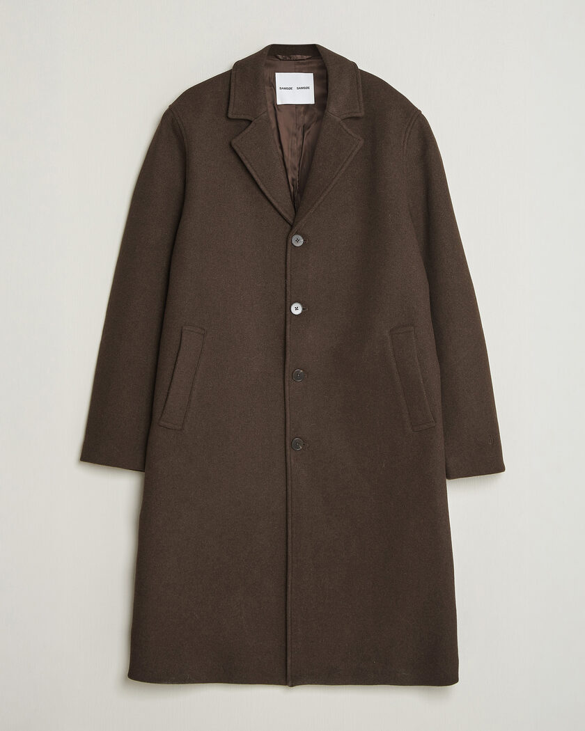Samsøe Samsøe Falco Wool Coat Delicioso – Brun