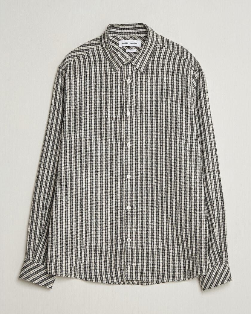 Samsøe Samsøe Ryan Brushed Cotton Checked Shirt Brown – Brun