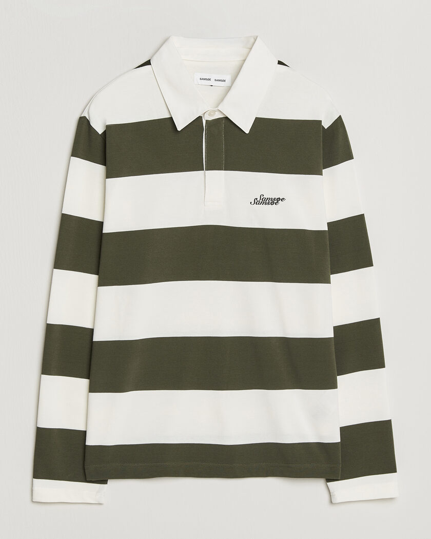 Samsøe Samsøe Kevin Barstriped Rugger Forest Night/White – Flerfarvet