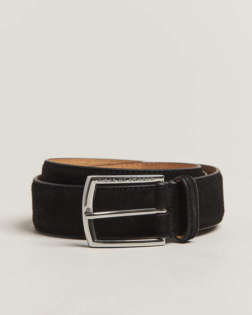 Tiger of Sweden Bergstroms Suede Belt Black – Sort