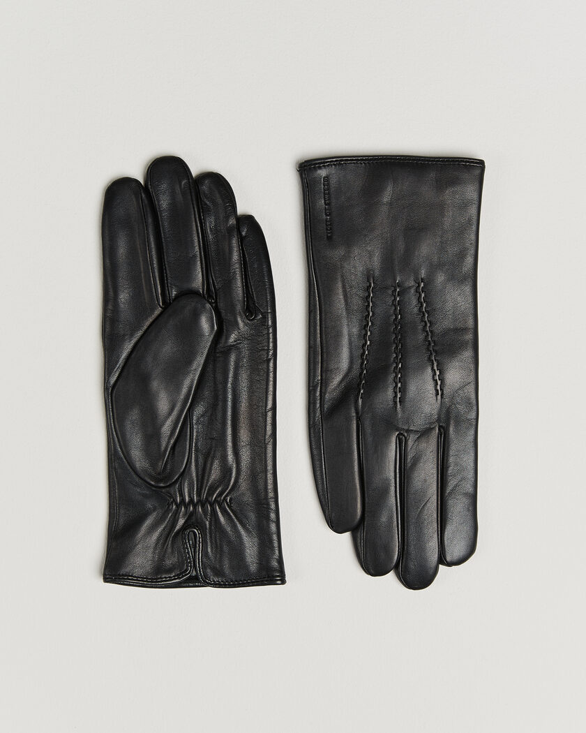 Tiger of Sweden Garvin Leather Gloves Black – Sort