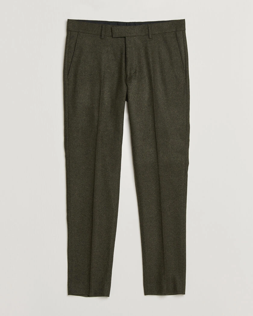 Tiger of Sweden Tenuta Wool Flannel Suit Trousers Muted Canopy – Grøn