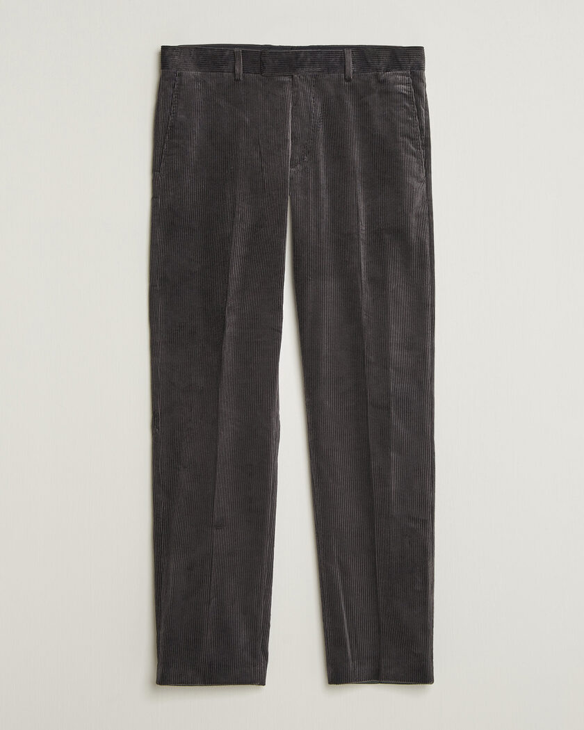 Tiger of Sweden Tense Pleated Corduroy Trousers Phantom – Grå