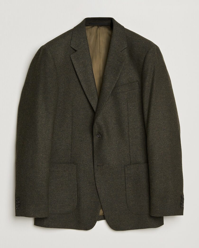 Tiger of Sweden Justin Wool Flannel Suit Blazer Muted Canopy – Grøn