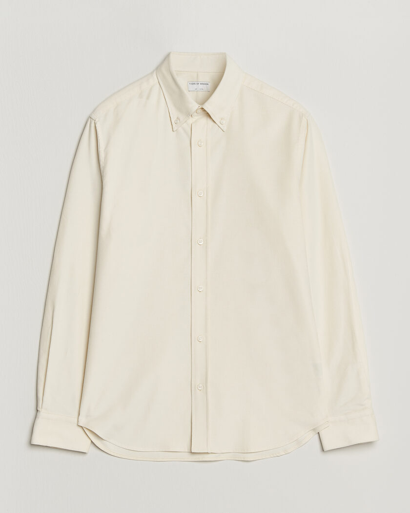 Tiger of Sweden Bjorn Corduroy Shirt Cream White – Hvid