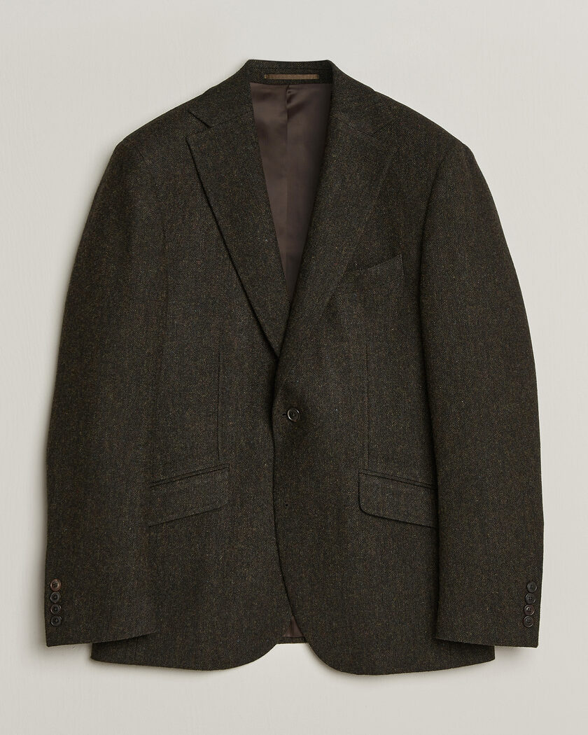 Walker Slater Edward Shetland Wool Donegal Blazer Brown – Brun