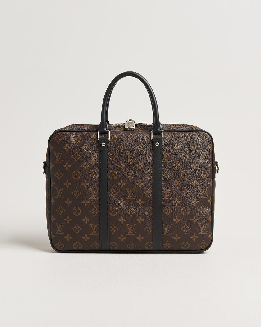 Louis Vuitton Pre-Owned Porte-Documents Voyage Briefcase Monogram Macassar – Brun