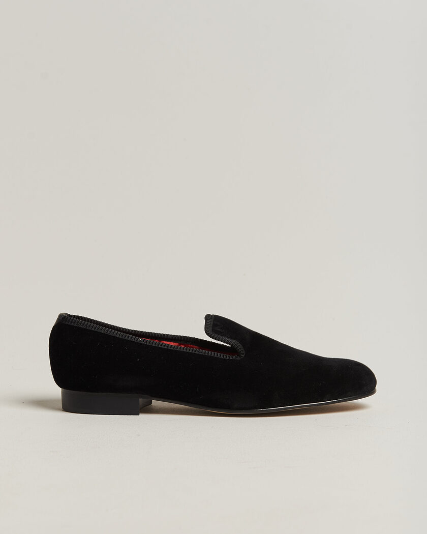 Bowhill & Elliott Plain Albert Pump Black Velvet – Sort