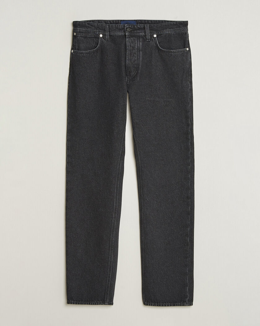 Stone Island Regular Straight Fit Jeans Black Medium Wash – Sort