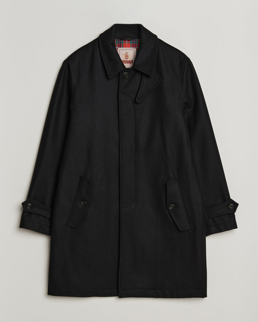Baracuta G10 Melton Wool Coat Black – Sort