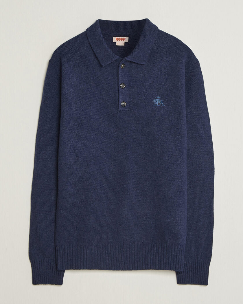 Baracuta Shetland Polo Navy – Blå