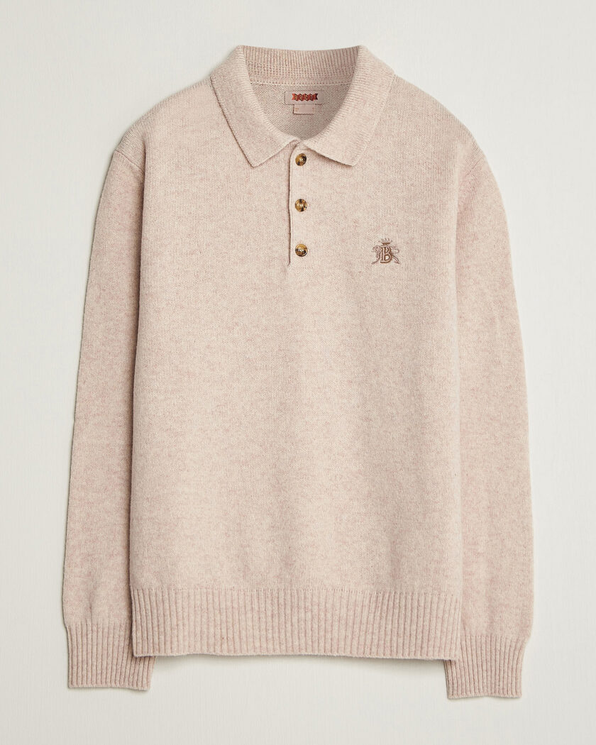 Baracuta Shetland Polo Antique White – Hvid