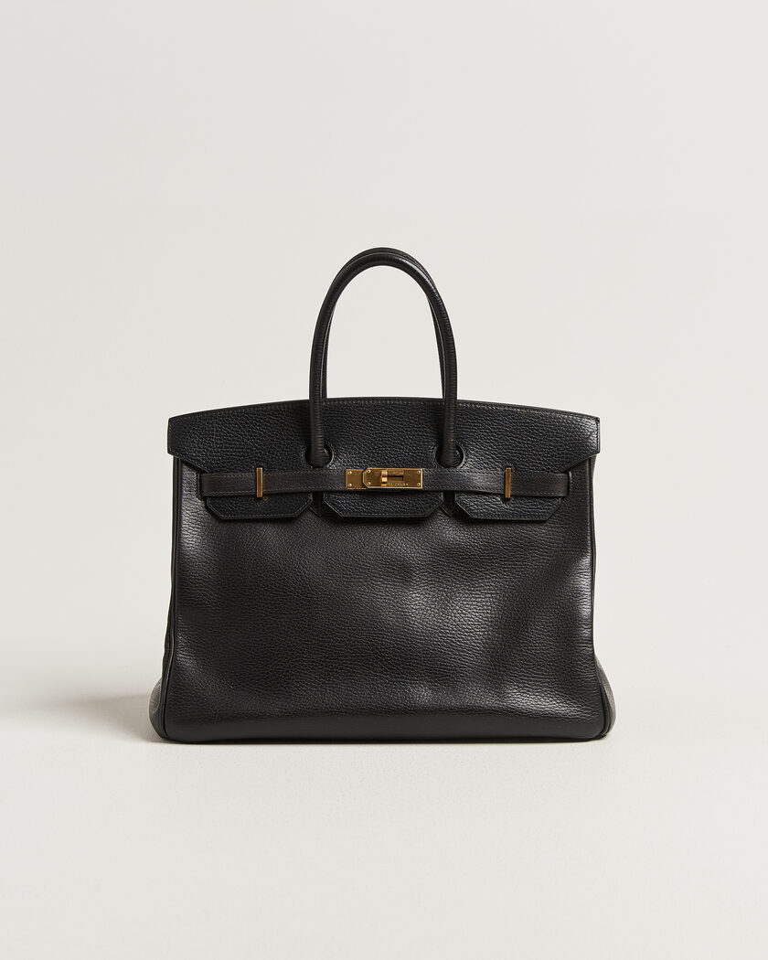 Hermès Pre-Owned Birkin 35 Retourné Ardennes Leather Black – Sort