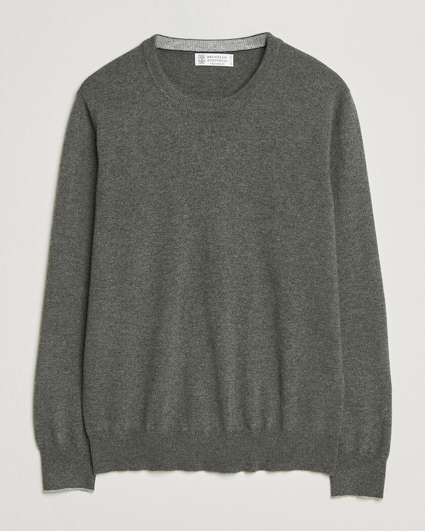 Brunello Cucinelli 2 Ply Cashmere Pullover Forest Green – Grøn