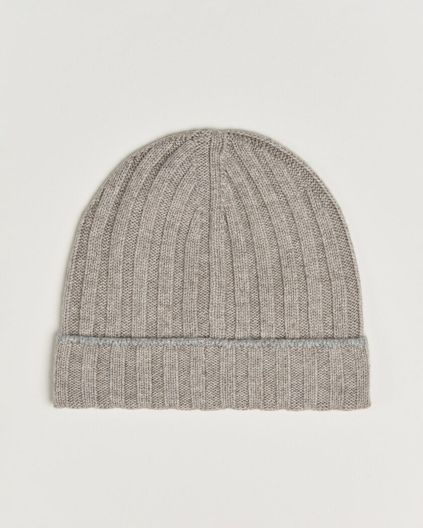 Brunello Cucinelli Cashmere Beanie Rock – Grå