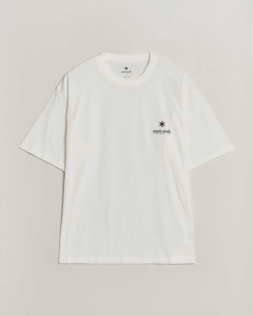Snow Peak Soft Cotton Relaxed Logo T-Shirt Off White – Hvid