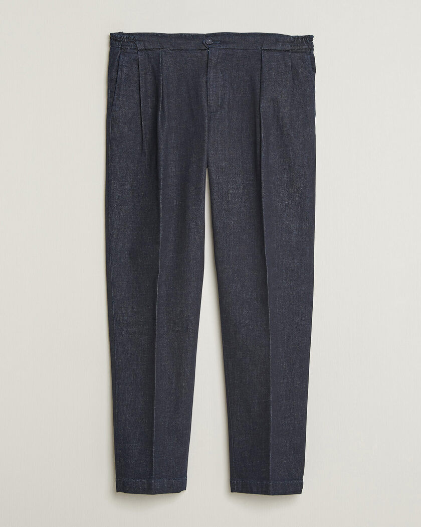 Briglia 1949 Portobello Loose Fit Denim Trousers Dark Blue – Blå