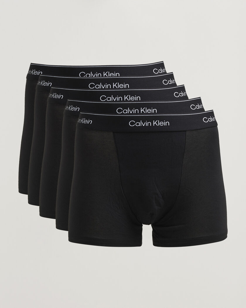Calvin Klein 5-Pack Icon Cotton Stretch Relaxed Trunk Black – Sort