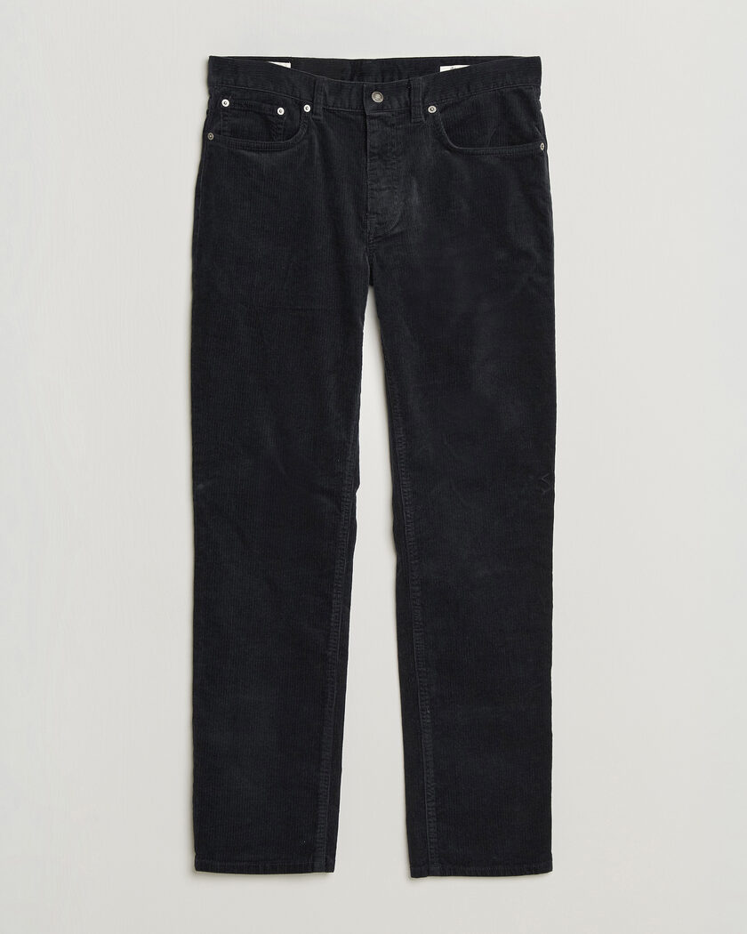 Gant Regular Fit Corduroy 5-Pocket Pants Black – Sort