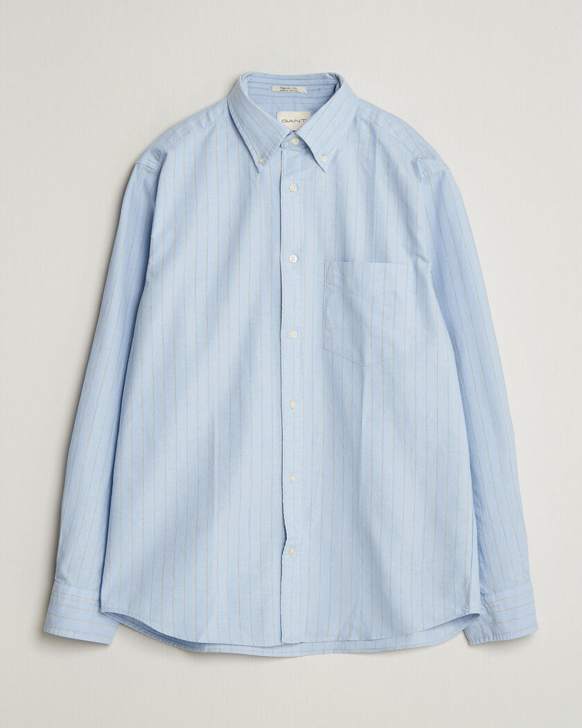 Gant Regular Fit Archive Oxford Striped Shirt Clear Sky – Blå