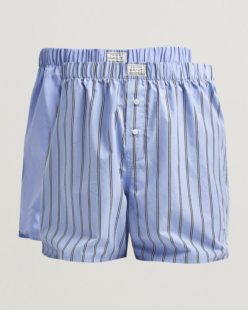 Gant 2-Pack Woven Boxer Shorts Light Blue – Blå