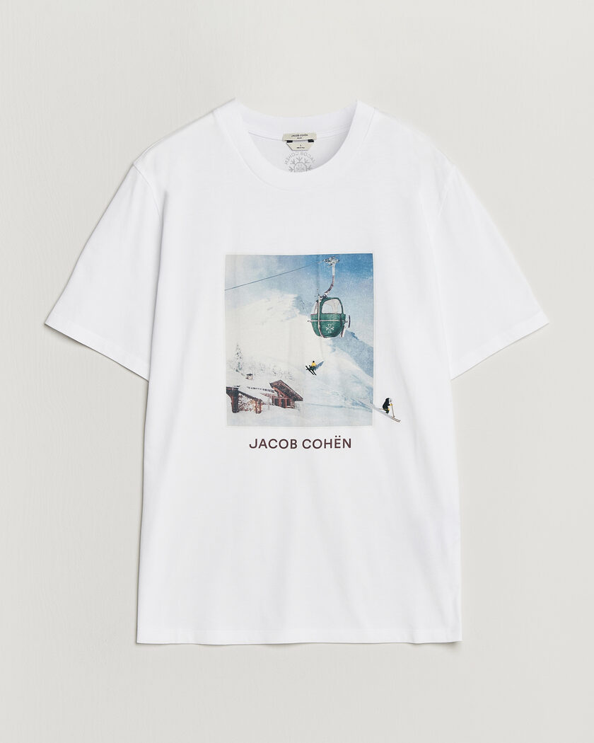 Jacob Cohën Apres Ski Printed T-Shirt White – Hvid