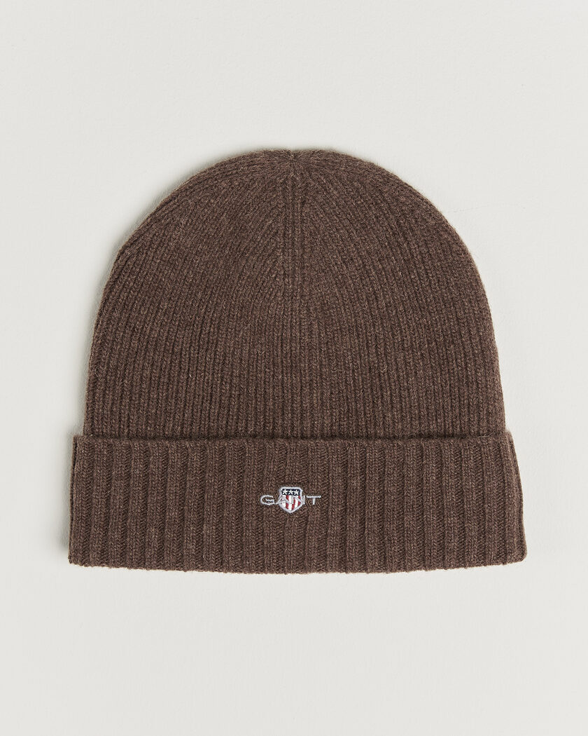 Gant Wool Beanie Shadow Brown – Brun