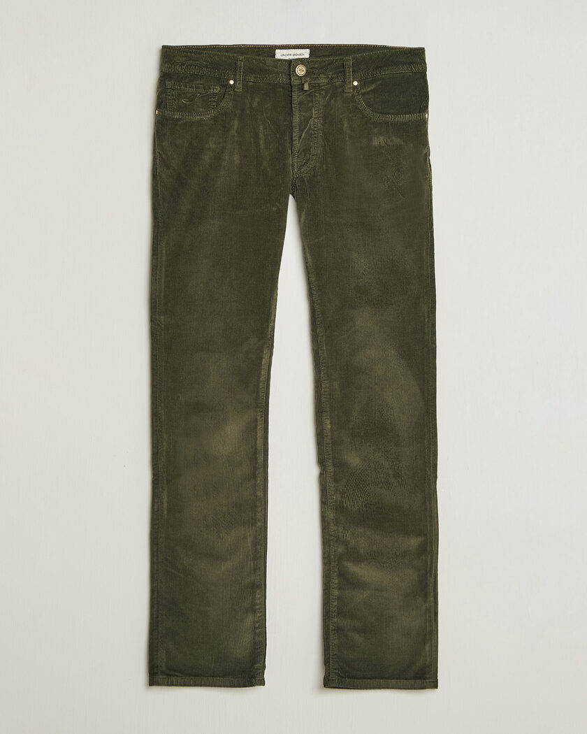 Jacob Cohën Bard 5-Pocket Medium Corduroy Trousers Green – Grøn